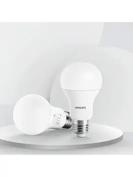 Philips MUE4088RT - E27 Wi-Fi lemputė, Led, Bevielis kontroliuojama, Nuolat tamsos pagal PROGRAMĄ, 9 W, Baltos spalvos, 110X6mm