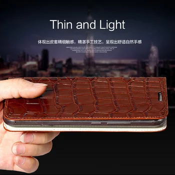 Wangcangli prekės telefono dėklas natūralios odos krokodilas Plokščias tekstūros telefoną atveju Xiaomi Redmi Note5A rankų darbo telefono dėklas