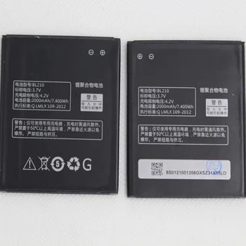 20pcs/daug Mobiliojo Telefono baterija BL210 už A536 A606 S820 S820E A750E A770E A656 A766 A658T S650 vidaus pakeitimo Baterijas