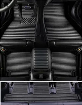 Geros kokybės kilimėliai! Custom specialių automobilių kilimėliai Volkswagen Touran 7 sėdimos vietos 2019 vandeniui automobilių kilimų Touran 2020-