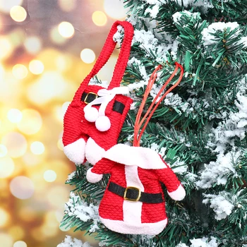 1 Kalėdinė Dekoracija Gerb. Ponia Claus Santa Kelnes Peilis, Šakutė Maišeliai, Stalo Įrankių Krepšys