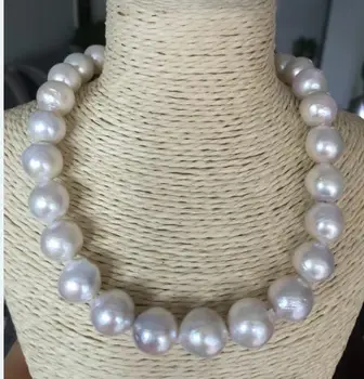 Klasikinis 12-13mm didžiulis pietų jūros balta perlų vėrinį 18inch k