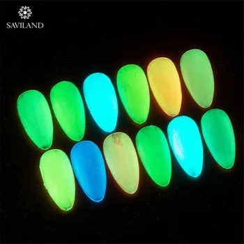 12Color itin smulkios kietosios Liuminescencinės Nagų Milteliai Neon Fosforo Spalvinga Nagų Dailės Blizgučiai Pigmento 3D Švyti Šviesos Dulkių Nagų Papuošimai