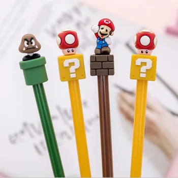 1 Vnt mielas kawaii Super Mario Gelio Rašiklis Mielas Mokyklos Buveinė Tiekimo reikmenys kūrybos saldus gana mielas anime juokinga