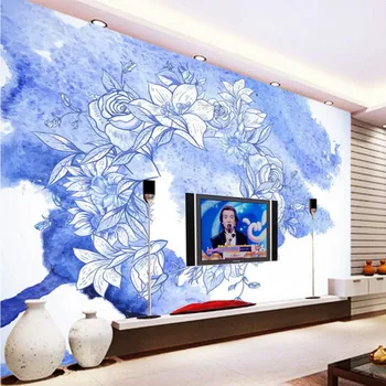 Drop Laivyba Užsakymą Sienos Freskos Užsakymą Kinijos Gėlės, TV Foną, Sienų Apdaila Freskos Gyvenimo Kambario, Miegamasis Hotel Tapetai