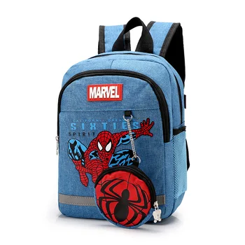 Disney vaikų darželis, puikus kuprinė+rankinėje monetos berniukas maišelį žmogus-Voras vaikų berniukas bookbag mokyklos mini kuprinė