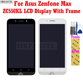 HKFASTEL Pradinį Ekraną, kad ASUS Zenfone MAX ZC550KL Z010D Z010DA LCD Jutiklinis Ekranas skaitmeninis keitiklis Skydelis Jutiklio Modulis Asamblėja