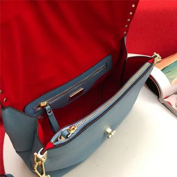 Universalus kniedės mažas kvadratas maišelį 2020 naujas mados minkštos odos, platus dirželis per petį krepšys moterims