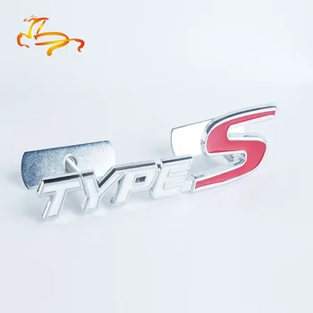 3D Metalo RŪŠIŲ Automobilių Optikos TIPAS S Automobilio Priekinės Grotelės Logotipas Ženklelis Honda Miestas CRV HRV Accord TINKA Odyssey Stream Crider CIVIC