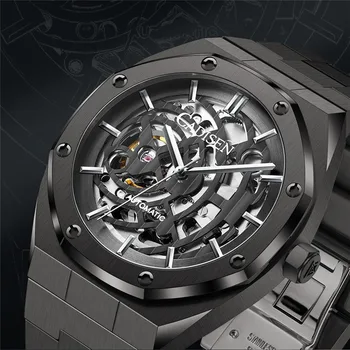 Naujas CADISEN vyriški Mechaniniai Laikrodžiai Automatinis laikrodžiai Top Brand Prabangių laikrodžių verslo atsparus vandeniui 100M Vyrų Žiūrėti reloj hombre
