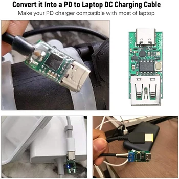 USB-C PD2.0/3.0-DC Konverteriu, Maitinimo Modulis Masalui Greitai Įkrauti Sukelti Apklausa Apklausos Detektorius Testeris(ZYPDS)