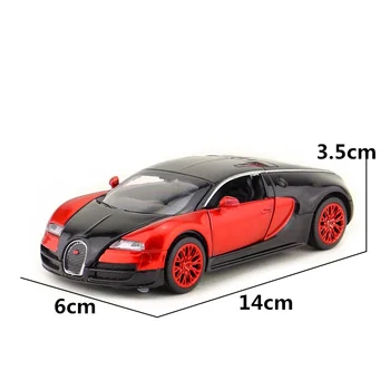 1:32 Masto/Diecast Modelis/Bugatti veyron Super Sport Žaislas/Garso ir Šviesos/Vaikų dovana/Švietimo Surinkimo/Traukti atgal, Automobilių