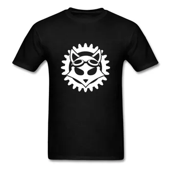 GARO FOX Steampunk Mechanikas Lady Black White T-Shirt Vasarą Prekės Vyrų Marškinėliai Medvilnė Spausdinti Boutique Stilingas Marškinėlius