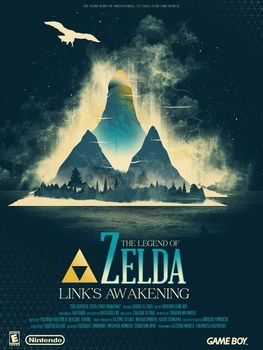 Paveikslėliai iš Legend of Zelda Žaidimo Plakatas Retro Paveikslai Tapyba 