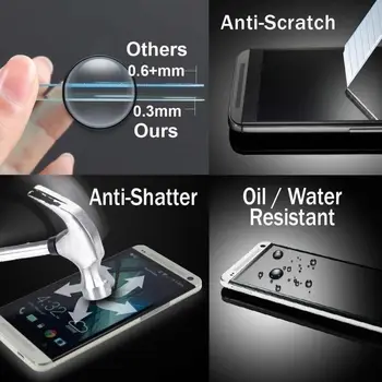 LG K8 Rinkinys, 3 vnt grūdintas stiklas screen protector anti-scratch ultra plonas lengva įdiegti