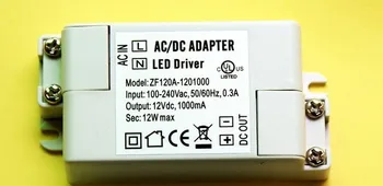 Naujas DC12V adapterio tvarkyklę 3528/5050 LED juostelėmis arba MR16 transformatorius 12w 100vnt/Daug fedex nemokamai