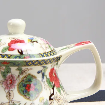Kung Fu Arbatos Rinkinys, Keramikos arbatinukas kostiumas,Mėlynos ir baltos spalvos porceliano serija,Stabdžių nusiplikymas Dvigubo sluoksnio taurės, Japoniško stiliaus arbatos rinkinys dovanų