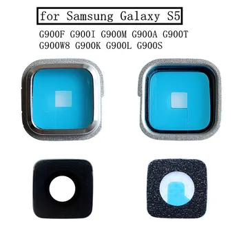Samsung Galaxy S5 G900F G900 i9600 Galiniai Atgal Kameros Stiklo Objektyvo Dangtelis su Rėmo Laikiklį, Pakeitimas, Remontas, Atsarginės Dalys