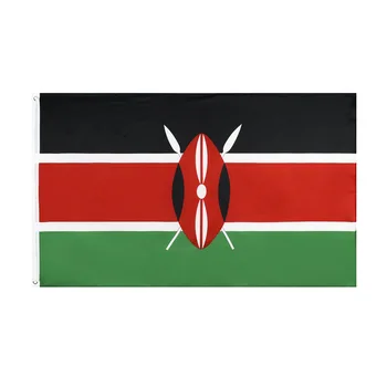 Kenija Vėliavos Nacionalinės Poliesteris Reklama Flying150* 90cm 3ft x 5ft vėliavos visame pasaulyje, visame Pasaulyje lauko
