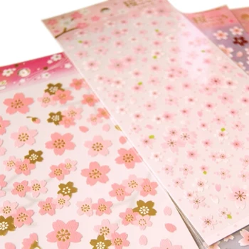 Japonija stiliaus sakura rytų cherry blossom dienoraštis deco scrapbooking PVC medžiagos, kvapų ir aplinkosaugos ¾enklelis Memo Pad Lipdukai 1sheet