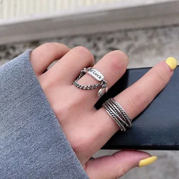 Naujas stilius veiduką atidaryti žiedas moterų žiedas rinkinys, 2 dalių atitikimo žiedas žiedas moteris punk stiliaus moteris žiedas papuošalai žiedas priedai