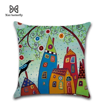 Rankų dažytos kalėdų pagalvė padengti Pagalvėlė apima Sofos pagalvėlės, Papuošalai namų dekoro užvalkalas