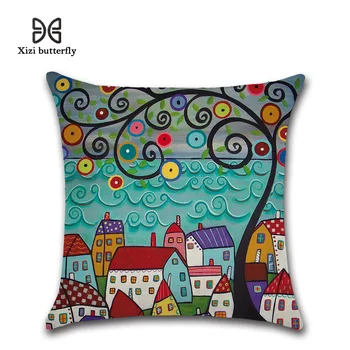 Rankų dažytos kalėdų pagalvė padengti Pagalvėlė apima Sofos pagalvėlės, Papuošalai namų dekoro užvalkalas