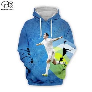Mados Futbolo žvaigždė Ronaldo hoodies 3D atspausdintas Palaidinukė Hoodie Harajuku Rudenį Streetwear moterų priešas vyrų Atsitiktinis Tracksuit