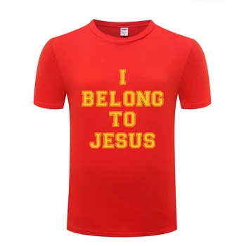 Aš Priklausau Jėzaus Juokinga Kūrybos Naujovė vyriški T-Shirt Marškinėliai Vyrams 2018 Naujas Trumpas Rankovės O Kaklo Medvilnės Atsitiktinis Viršų Tee
