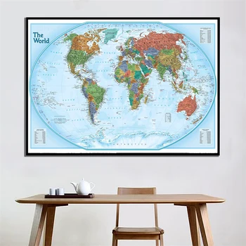 150x100cm Pasaulio Žemėlapyje neaustinių Ne Kvapo Žemėlapį Be valstybės Vėliava Pradedantiesiems