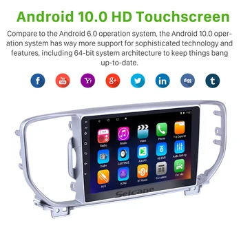 Seicane 9 colių Android 10.0 Automobilio Stereo 2018 Kia Sportage Galvos Vienetas Navi Grotuvas su Bluetooth, USB, AUX) GPS Radijas