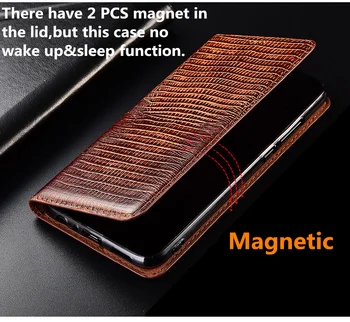 Driežas modelio natūralios odos atveju kortelės lizdo laikiklį Samsung Galaxy S10/Samsung Galaxy S10e magnetinio telefono dėklas funda rubisafe