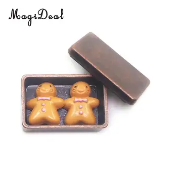 MagiDeal Puikus 1:12 Lėlių Miniatiūros Virtuvės Reikmenys Sausainių Dėžutė su 2 Gabalus Slapukus