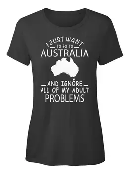 2019 Karšto Pardavimo Mados Australija aš Tik Noriu Eiti ir Ignoruoti Visus Mano Standartinis moteriški Marškinėliai Tee Marškinėliai