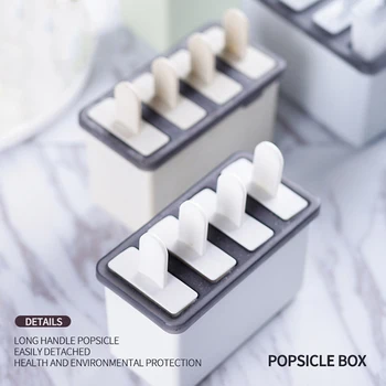 Naminis Maistas kokybės Silikono Ledų Formų Ledo lolly Formų Šaldiklio Ledų baras Formų kūrėjas Su Popsicle Lazdos laikymo dėžutė