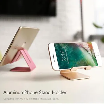 Mobiliojo telefono laikiklis iš aliuminio lydinio metalo plokštelė, laikiklis, universalus mobiliojo telefono laikiklis iPhone X / 8/7/6/5 plius 