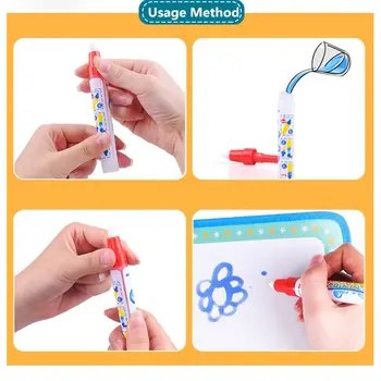 Nešiojamų Vandens Piešimo Knyga & Magic Pen Kelionės Doodle Knygos Daugkartinio naudojimo Dažymas Dažymas Valdybos Švietimo Žaislai Vaikams