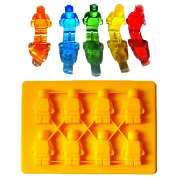 Pyragas Formų Lego Robotas Statybinės Plytos Silikono Ledo Kubelių Padėklas Saldainiai, Šokoladas Puncake Pelėsių Kepimo Įrankiai Bakeware