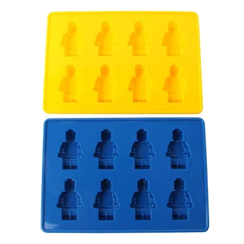 Pyragas Formų Lego Robotas Statybinės Plytos Silikono Ledo Kubelių Padėklas Saldainiai, Šokoladas Puncake Pelėsių Kepimo Įrankiai Bakeware
