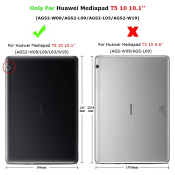 Vaiko atsparus smūgiams Silicio Atveju, Huawei MediaPad T5 10.1 colių AGS2-W09 -L09 -L03 -W19 Tablet atveju Apsauginį kiautą Padengti