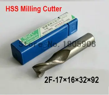 5vnt/set 17.0 MM 2 Fleita HSS&Aliuminio endmill frezavimo CNC cutter Tiek Frezavimo Staklės, Pjovimo įrankiai.Tekinimo Įrankis,maršrutizatorius tiek