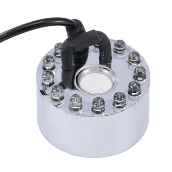 12 LED Spalvinga Šviesos Ultragarso Rūkas Maker Fogger Apvalyti Vandens Fontanas, Tvenkinys, Patalpų Lauko 1A/24V ABS Lengva Valdyti