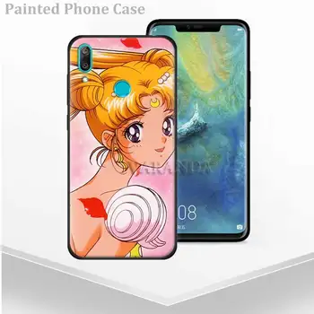 Sailor moon anime Atvejais Huawei Y9s Y9 Premjero Y7 Y5 Y6 Y7p Y6s 2019 Nova 7i 6 5G SE 5 Pro 5T 5z Cubre Silikono Padengti