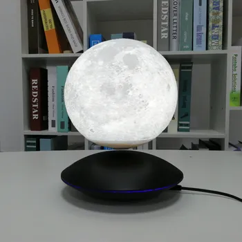 Magnetinio Pakelti Mėnulio Lempos 3D Spausdinimo Maglev Pakabos LED Mėnulio Lempos Plūduriuojantis Miegamasis Stalo Lempa Namų Dekoro Dovana Naktį Šviesos
