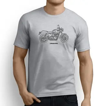 Vyriški T-Shirt Viršūnes Tee Atsitiktinis Streetwear Amerikos Motociklų Gerbėjai Bonneville T100 2017 Įkvėptas Motociklo Marškinėliai