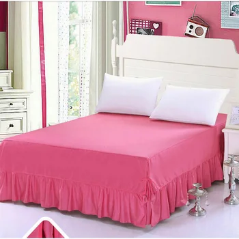 Naujas vientisos spalvos medvilnės lova padengti nustatyti karšto pardavimo 1,8 m 2m lovatiesės lova, čiužinys padengti aukštos kokybės bedskirt lova coverlet rinkinys