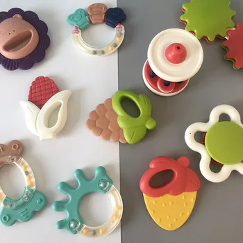 Maisto Klasės Kūdikių Barškučių Žaislų, Animacinių filmų Nuraminti Dantų Gumos 0-12 Mėnesių Švietimo Teether vaikų Žaislų Bebe Juguete vaikų Žaislų MM60YL