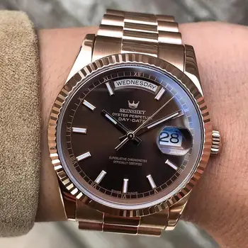 2020 Kvarciniai laikrodžių mados dovanų aukso laisvalaikio laikrodžių vyrams ir moterims Nerūdijančio plieno watchband žiūrėti klasikiniai verslo oficialų menⅱ