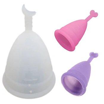 Soft Moon Širdies Medicininės Kokybės Silikono Menstruacinis Puodelis Moteriškos Higienos Produktų