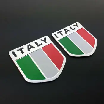 2vnt Italijos Vėliava Automobilių Kamieno Pusėje Bagažinės dangtis Kuro Bako Emblema Ženklelio Lipdukai Lipdukai